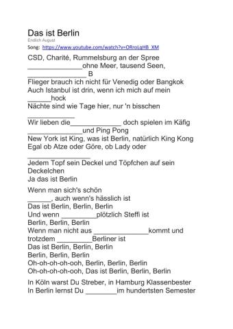 Berlin Hymne Song