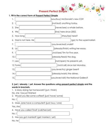 Present Perfect Simple