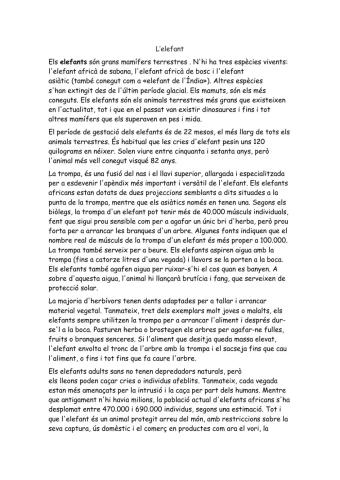 Comprensió lectora: Lelefant.