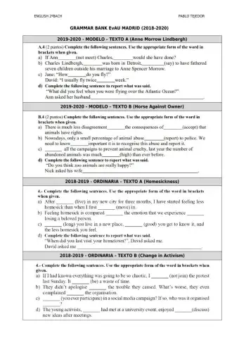 EvAU Grammar Bank 2018-2020