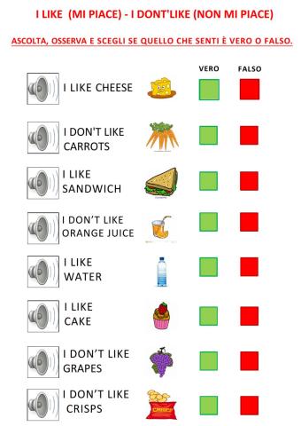 I like -i don't like