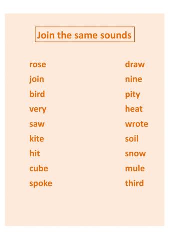 Sounds 4 Join the same sounds