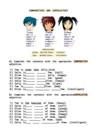 Comparatives and Superlatives