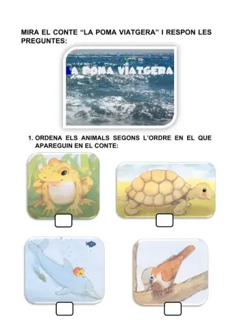 Personatges del conte LA POMA VIATGERA