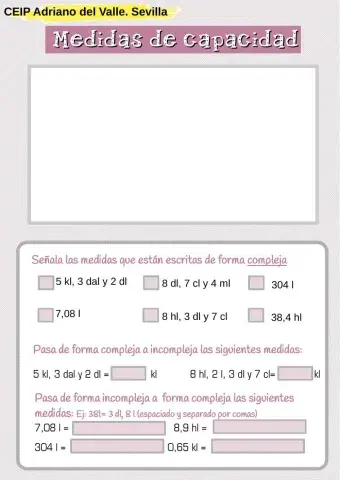 Forma inpropia y propia unidades de capacidad
