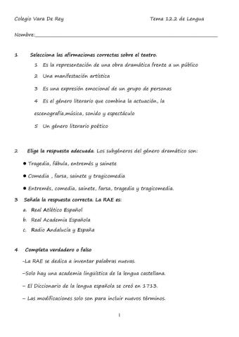 Teatro y ortografía