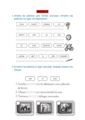 Lengua Unidad 12 primero