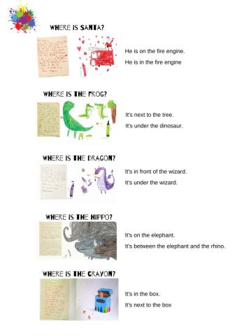 Prepositions OF PLACE. THE DAY THE CRAYONS QUIT