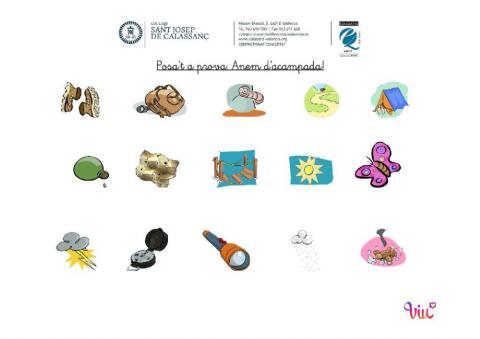 Posa't a prova! Vocabulari Anem d'acampada.