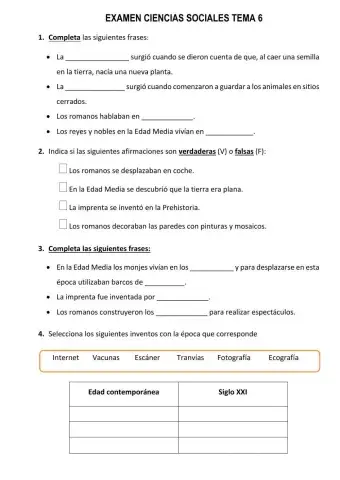 Examen tema 6 C. Sociales