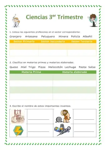 Repaso de ciencias 2º tercer trimestre