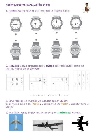 Evaluación matemáticas t11