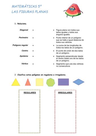 Matemáticas 5º. Las figuras planas