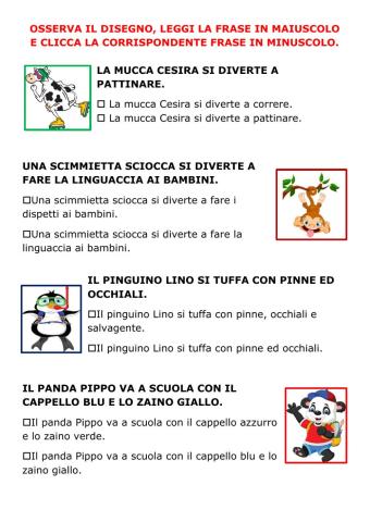 Dal maiuscolo al minuscolo