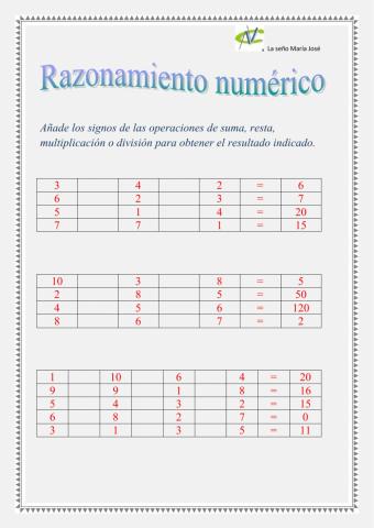 Razonamiento numérico