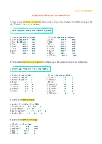Conversiones unidades de tiempo