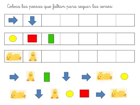 Seriaciones con formas y dibujo
