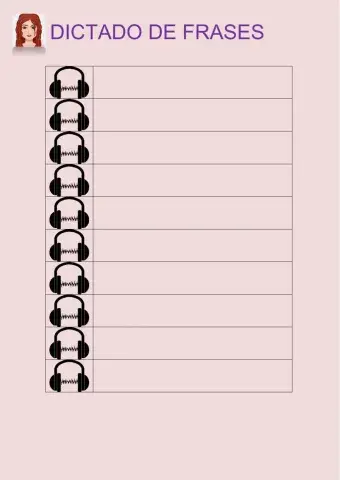 Dictado de frases