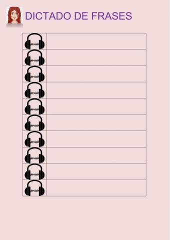 Dictado de frases