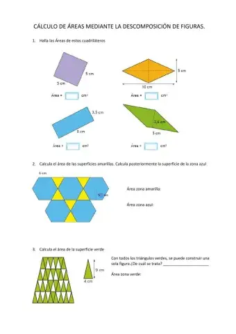 Cálculo áreas por descomposición