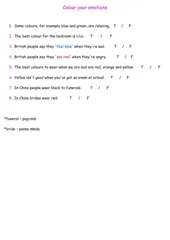 Reading Colour your emotions