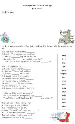 Revolting Rhymes -The three little pigs- By Roald Dahl