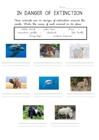 In danger of extinction