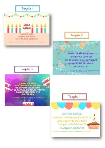 Tarjetas de Invitación