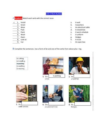 English in Action 2 : Unit 6 Word Builder page 105