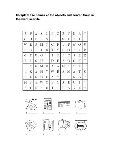 Travel Word Search
