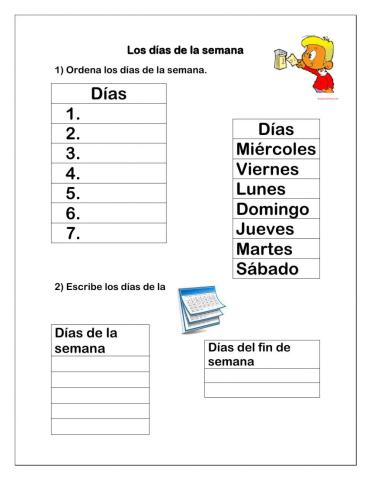 Dias y meses del año