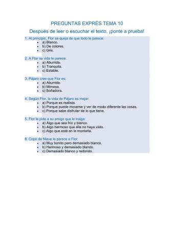 Preguntas exprés tema 10