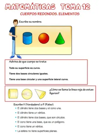 Figuras geométricas. Cuerpos redondos