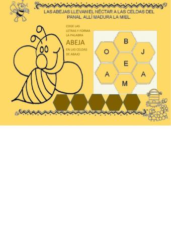 Forma la palabra abeja