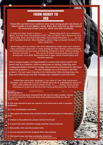 Reading - From Hobby to Job