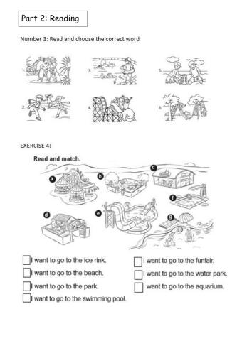 Test 2: Reading Places in town