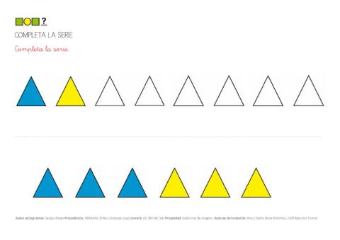 Serie dos colores triángulos 1