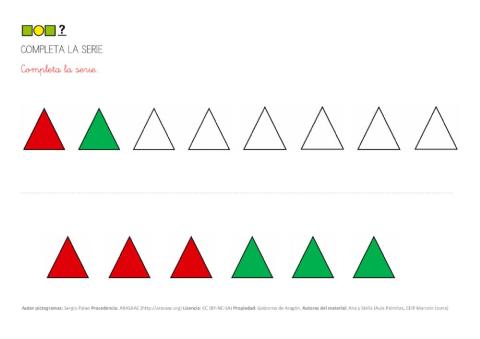 Serie dos colores triángulos 2
