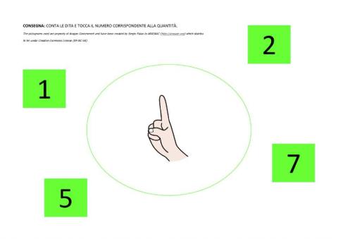 Associazione numero-quantità entro il n. 7.