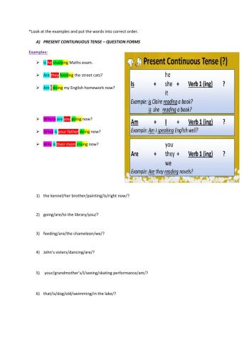 Present  C tense and Question Forms