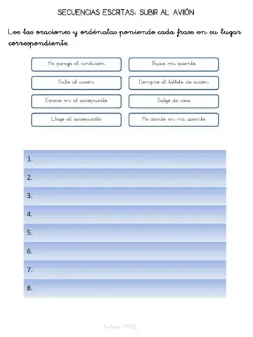 Función Ejecutiva: Ordenar secuencias