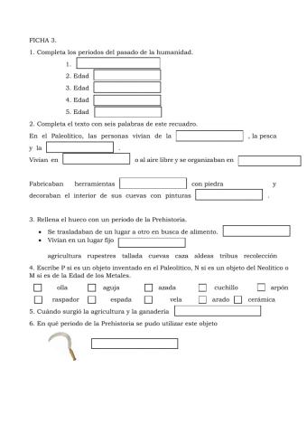 Prueba de la prehistoria