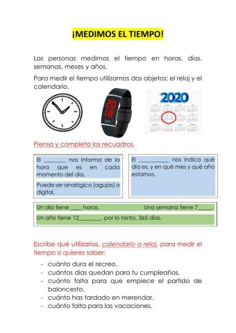 Medimos el tiempo
