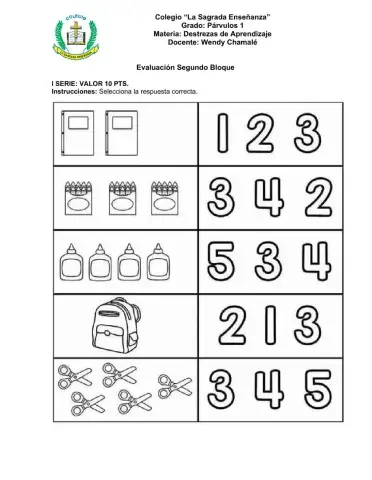 Examende: Destrezas de Aprendizaje Pre-Kínder