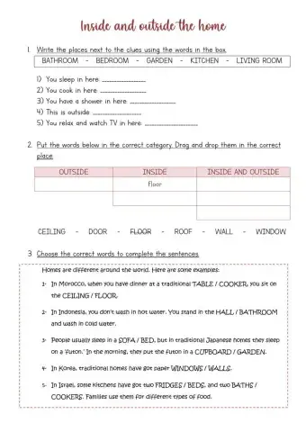 Inside and outside our homes