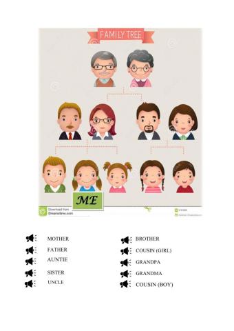 Family tree. Listen and match