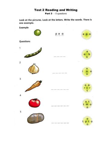 Reading and Writing Test Part 3 - 4