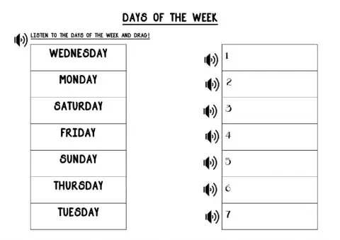 Days of the week