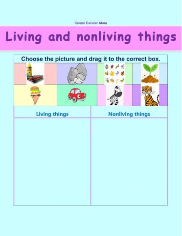 Living and nonliving things