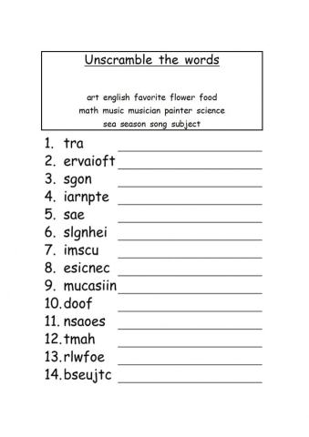 What's your favorite subject?